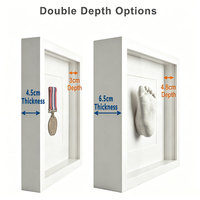 Cadre vitrine 3D polyvalent 1 2 3 fenêtres, profond, pour objets de collection, souvenirs de bébé et récompenses, en MDF P2 durable, prix usine