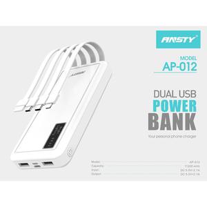 Banco de Energía Ansty de 11200mAh con Doble USB, Modelo AP-012 en Color Blanco - Product Image 3
