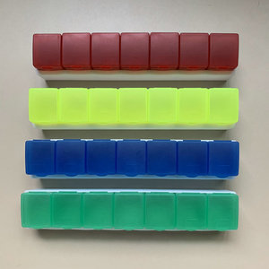 Promotional 7 Compartment Pill Box Custom Logo 7 Day Medicine Organizer with Custom Logo