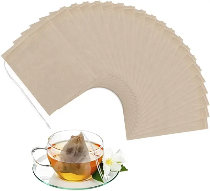 Bustine di tè usa e getta per tè e caffè in foglie sfuse con coulisse-acquista tè in foglia di caffè, tè in carta da filtro non sbiancato di alta qualità