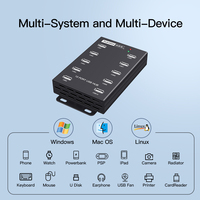 Hub USB multiport A-300 Sipolar pour ordinateur, station de charge de téléphone, casier, duplicateur de clé USB 10 ports