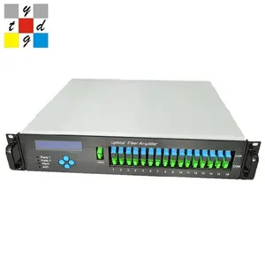 Promotie 0 ~ 10dbm Input High Power Edfa 16 Poort 19dbm Met Wdm Glasvezel Signaal 1550nm Optische Versterker