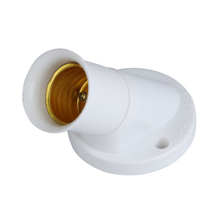Белая Базовая розетка для лампы E27, 45 градусов, наклонный винт - Product Image 1