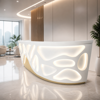 Ensemble de tables de bureau modernes personnalisées, meubles de bureau, comptoir de réception de luxe pour salon de beauté, comptoir de réception durable