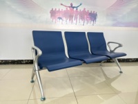 Banc d'attente public en métal à trois places pour aéroports, hôpitaux, centres commerciaux, écoles et gares