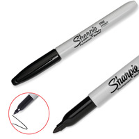 Marqueur Sharpie à base d'huile américain 30001, stylo à pointes obliques sans poussière pour atelier, pointe de pinceau oblique pour papier, plastique, effaçable à l'air