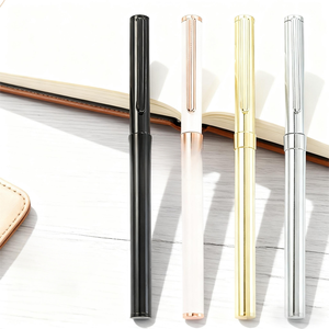 Ручки-гелевые Persol Light Luxury Metal с логотипом, для деловых подписей, с наконечником 0,5 мм, черные чернила, рекламные ручки на заказ для маркетинга и продвижения - Product Image 6