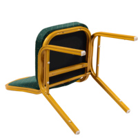 Chaises de salle à manger empilables modernes en fer élégantes pour hôtels, chambres de mariage, mariages, occasions spéciales, appartements et parcs