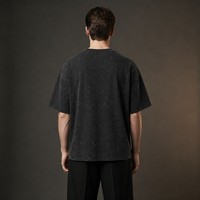 T-shirt Minimaliste Moderne de Luxe 235 GSM en Coton Peigné 100% Lourd, Qualité Supérieure, Impression de Logo Personnalisé Équivalente