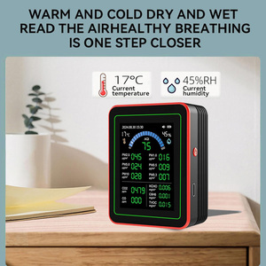 J&R 고정밀 18 in 1 가정용 실내 WIFI 스마트 PM2.5 CO2 HCHO 공기질 측정기 모니터 - Product Image 5