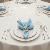 Serviette de table en tissu satiné double face personnalisée, 33 couleurs disponibles, 43x43cm, 100% polyester, pour mariage, fête, banquet