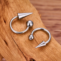 Vente en gros de piercing en titane de base ASTM F136 Labret nombril cartilage fil interne sourcil nombril anneau femmes bijoux de corps