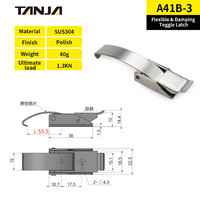 TANJA A41-3 Flexible et Amortissement Bascule Verrou En Acier plaqué de Zinc Tiroir Boîte À Outils Dessiner Gâche