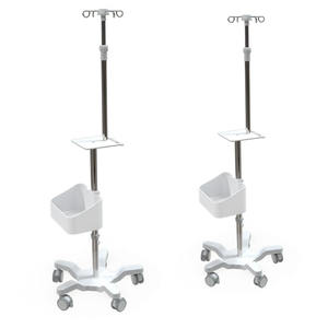 モバイル輸液ポンプ、輸液ブラケット、52cmベース付き収納バスケット、大型耐荷重輸液ロッド付きIVスタンド - Product Image 3