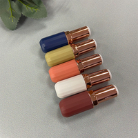 Premium vide rose personnalisé baume à lèvres étui mat rose or rond rouge à lèvres brillant tube luxueux en plastique vide caso de labios