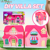 Jouets Ocean Toys pour la maternelle et la préscolaire, villa miniature éducative à faire soi-même, meubles miniatures pour chambre d'enfant, jouets en plastique, maison de poupée pliable