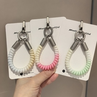 Farbverlauf-Telefonkabel-Schlüsselanhänger, Handy-Lanyard, Dekorativer Artikel, Niedliches Taschen-Accessoire, Anti-Verlust-Seil-Anhänger