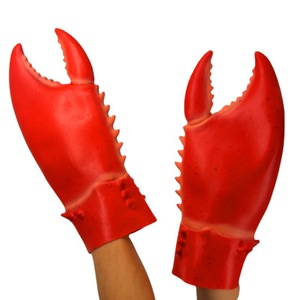 Guantes de garra de cangrejo rojo de plástico para adultos, accesorios de disfraz unisex - Product Image 5