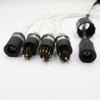 Conector Submarino Coaxial de Audio de Alta Profundidad con 1 Coaxial y 6 Fuentes de Alimentación Bajo el Agua en Lagos Marinos