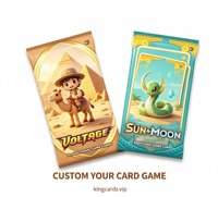 Cartes TCG en papier premium (Ae) avec estampage holographique, art personnalisé et boîte de rangement