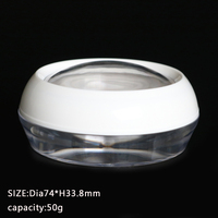 Crème pour le visage capsule bouteille 50g fenêtre transparente ouverture boîte vide crème pour le visage sous emballage bouteille vide bouteille de crème en plastique