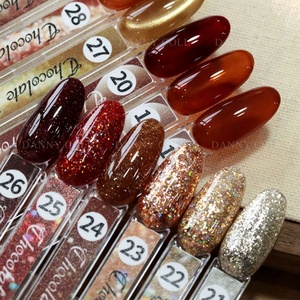 Hot Sale Autumn and Winter Series Caramel Chocolate Color Tpo Hema Free Uv <b>Nail</b> <b>Gel</b> <b>Set</b> 30 Color Distribution Display Board - Product Image 3