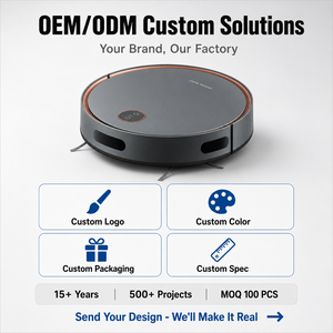 หุ่นยนต์ดูดฝุ่นแบบ OEM ODM ชาร์จอัตโนมัติ กวาดได้ทั้งแบบเปียกและแห้ง ใช้งานได้นาน 90-120 นาที ควบคุมด้วยรีโมท แปรงปัดฝุ่นสองด้าน พร้อมแผ่นกรอง HEPA เหมาะสำหรับใช้ในบ้านและโรงแรม - Product Image 5