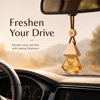 Diffuseur d'arômes pour voiture suspendu OEM à base d'huile avec bouchon en bois, parfum longue durée