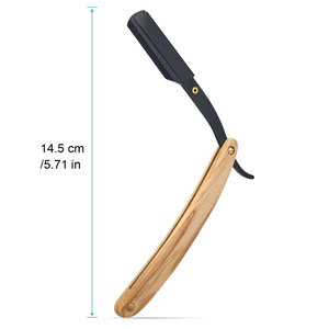 Professional Barber Straight <b>Razor</b> Stainless Steel Blade Wooden Handle <b>Razor</b> For Shaving and Salon Grooming Use Barber <b>Razor</b> - Product Image 2