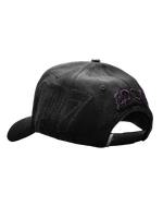 Nouvelle Casquette de Baseball Noire Effet Daim avec Patch Visage de Diable Violet Original et Strass, Style Gothique EDLG, Casquette Trucker