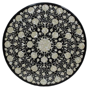 Table basse design en nacre Mobilier de salon durable par Artisan Stone Mosaic - Product Image 1