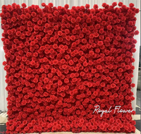 Décoration murale en fleurs de soie plastique rose rouge blanc, arche de mariage, support de toile de fond pour événements de mariage, toile de fond murale en fleurs pas chère
