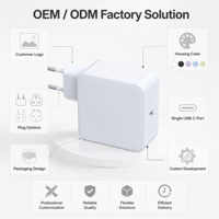 Cargador de Pared GaN PD de 100W, Adaptador de Corriente USB-C de un Solo Puerto, Enchufe Fijo Estadounidense, Carga Rápida para Dispositivos Electrónicos de Consumo