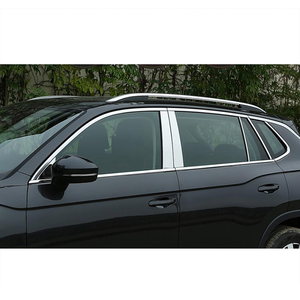 Garnitures de fenêtre de voiture en acier inoxydable décoration pour Volkswagen VW <span class=keywords><strong>Taos</strong></span> 2018 2019 2020 2021 2022 2023 2024 Tharu accessoires kit auto - Product Image 1