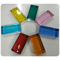 Bloc de briques en verre de couleur noire meilleure qualité blocs de briques en verre de construction en cristal fournisseurs prix de gros mur de briques en verre massif