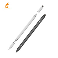 Lápiz Óptico Universal Magnético Pasivo 3 en 1 de Aleación de Aluminio para Teléfono Inteligente y Tableta con Pantalla Táctil Capacitiva, 17g Ligero, Disco 3 en 1