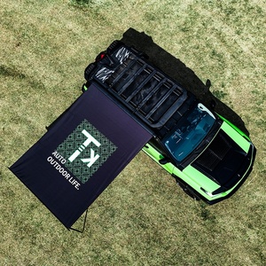 Nouvelles barres de toit Range Rover avec tentes latérales et pare-soleil pour abri contre le vent et la pluie, camping, pique-niques et rassemblements - Product Image 2