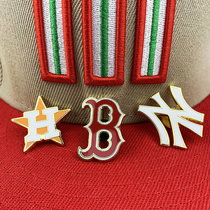 Mlb Baseball Team Metal Brooches Zinc Alloy Enamel <b>Pins</b> <b>Hat</b> <b>Pins</b> Gift Unisex Decorative Badges Butterfly Clasp - Product Image 2