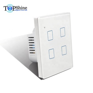 Không có trung tính có dây <span class=keywords><strong>Wifi</strong></span> tường interruptor 4 gang cuộc sống thông minh <span class=keywords><strong>Wifi</strong></span> cảm ứng chuyển đổi tương thích với Google nhà và Alexa - Product Image 1