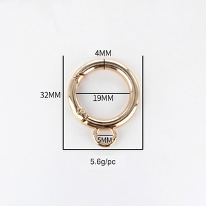 LFEDC Multi Sizes <span class=keywords><strong>Double</strong></span> O Ring Black Silver Gold Snap Spring O Shape Zinc Metal Alloy <span class=keywords><strong>Mousqueton</strong></span> for Bags Phones Backpacks - Product Image 3