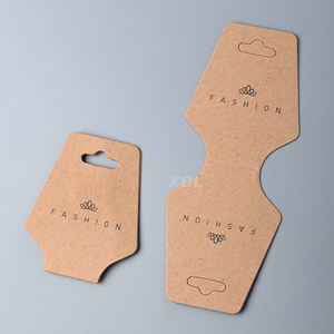 Pendiente collar tarjeta personalizada, pendiente papel Kraft etiqueta pendiente pantalla tarjeta joyerí<span class=keywords><strong>a</strong></span> etiquetas con logotipo - Product Image 6