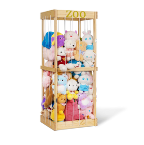 Chất Lượng Cao Thú Nhồi Bông Động Vật Sở Thú Gỗ Plushie Lưu Trữ Thú Nhồi Bông Động Vật Vườn Thú Lưu Trữ Lồng Với Zoo Mô Hình Ban Nhạc Đàn Hồi - Product Image 2