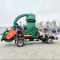 Machine à ensiler et à emballer le foin, autopropulsée, montée sur camion, à moteur diesel, pour ensilage de maïs et paille, avec fonction de broyage et de pétrissage