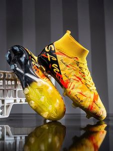 Chaussures de football toutes saisons en gros, nouveau style pour adolescents et hommes, entraînement sportif, tige en PU, doublure en coton, semelle en caoutchouc - Product Image 2