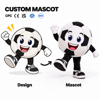 Costume de mascotte professionnel en EVA pour la marche, motif balle de tennis, conception personnalisée, personnages d'équipe sportive, costume de mascotte en peluche