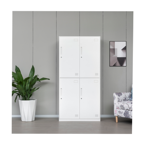 Kotak penyimpanan loker pakaian kerja staf empat pintu untuk ruang ganti lemari pakaian ruang gym ruang 8 kompartemen loker baja - Product Image 1