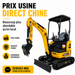 Oferta Especial: Mini Excavadora Compacta Shantui SE17SR de Cola Cero Flexible para los Territorios Ultramarinos de Francia al Mejor Precio - Product Image 1