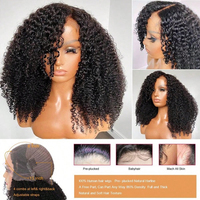 Pelucas de Cabello Humano Jerry Curly con Encaje Frontal HD, Pre-Desplumadas, Rizadas Profundas, Sin Pegamento, para Mujeres