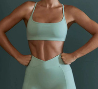 Soutien-gorge de sport pour femme, sensation seconde peau, dos à bretelles, maintien élevé, pour yoga, entraînement, course à pied et sport