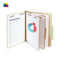 Carpeta de Archivo de Papel de Clasificación Tamaño Carta Verde Claro con Cierre, 3 Divisores, 8 Caras, Superventas